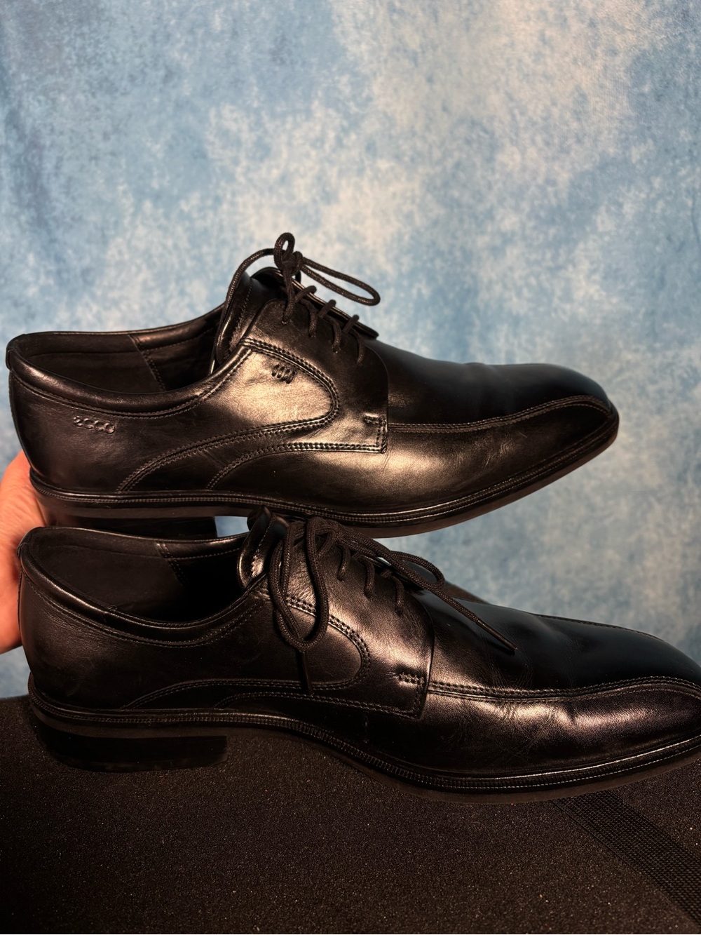 ECCO Black Leather Comfort Dress Shoes – Men’s 9–9.5 (EU 43)